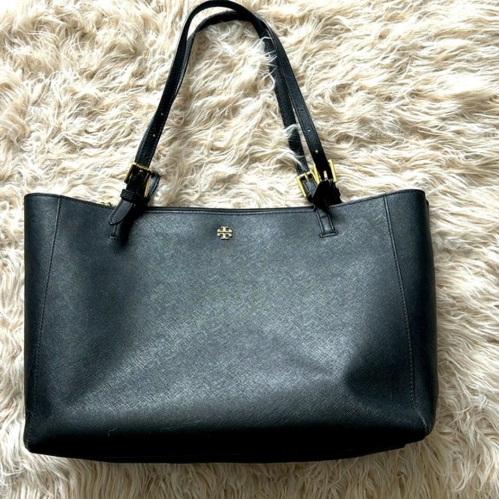 Tory Burch Bags | Tory Burch York Buckle Tote Large Black W/ Gold Hardware